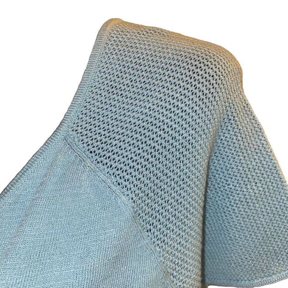 Loft Double v-Neck Cap Sleeves Seafoam Green Top‎ Size Large - Picture 5 of 13